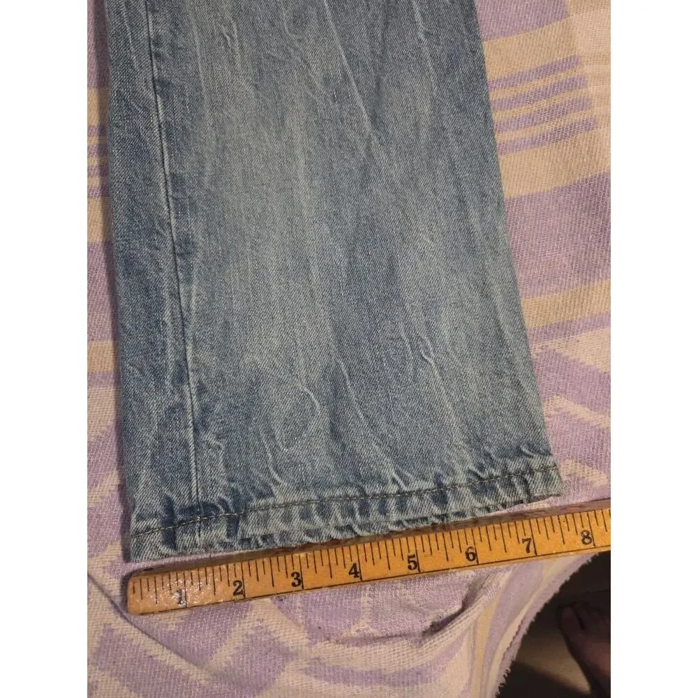 Polo Ralph Lauren Mens Varick Slim Straight Distressed Embroidered Patched Jeans